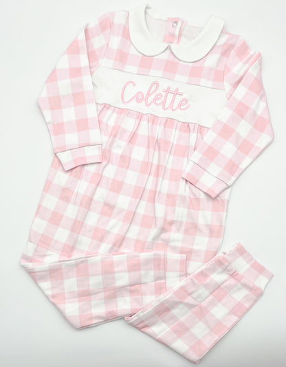 PREORDER - Gingham jogger set (ships beg. Nov.)