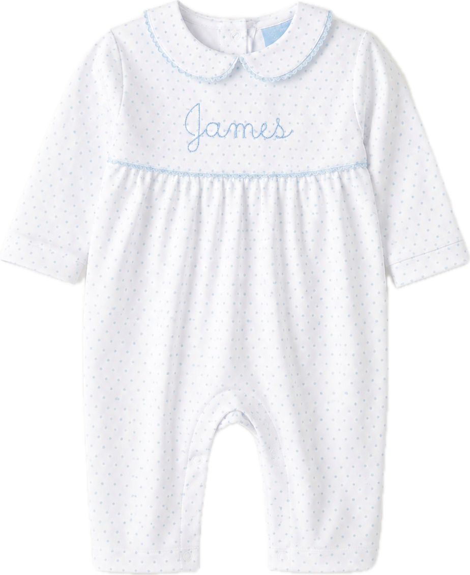 PREORDER - Long sleeve bitty dot romper (ships beg. Nov.)