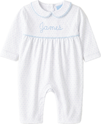 PREORDER - Long sleeve bitty dot romper (ships beg. Nov.)