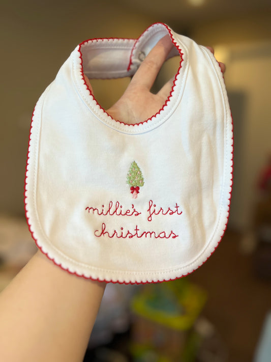 My first Christmas bibs