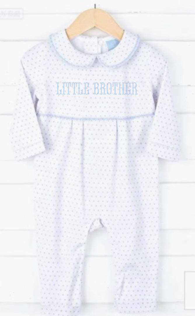 PREORDER - Long sleeve bitty dot romper (ships beg. Nov.)