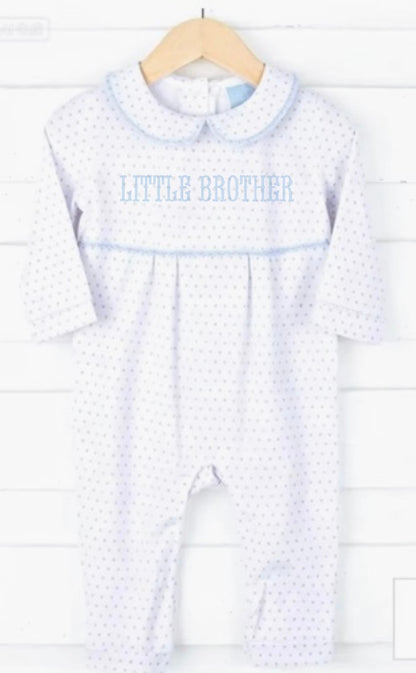 PREORDER - Long sleeve bitty dot romper (ships beg. Nov.)
