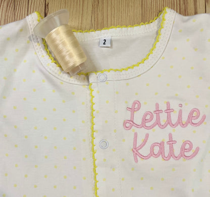 PREORDER - Yellow bitty dot diaper set (ships by end of Aug.)