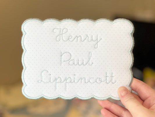 Child name plaque
