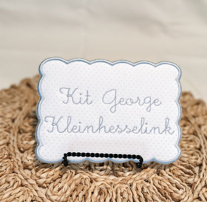 Child name plaque