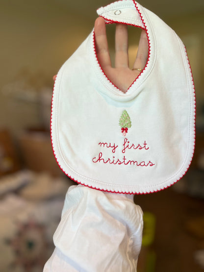My first Christmas bibs