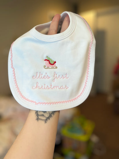 My first Christmas bibs