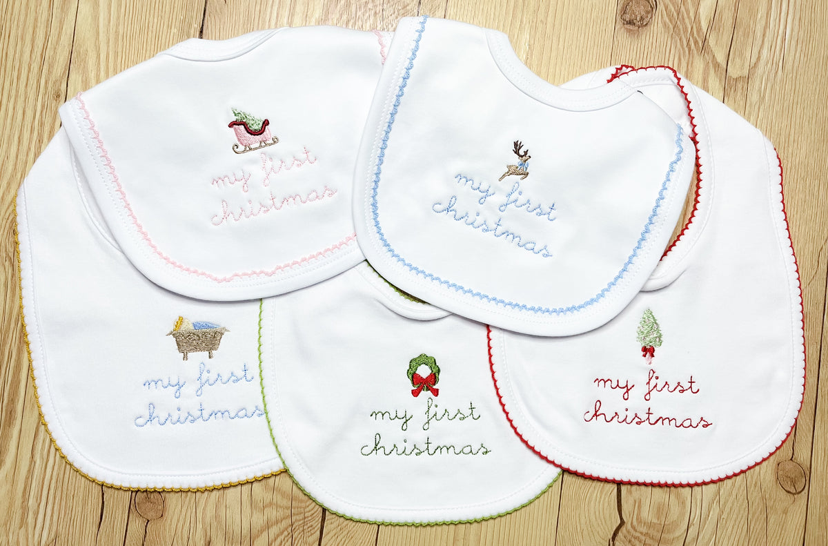 My first Christmas bibs