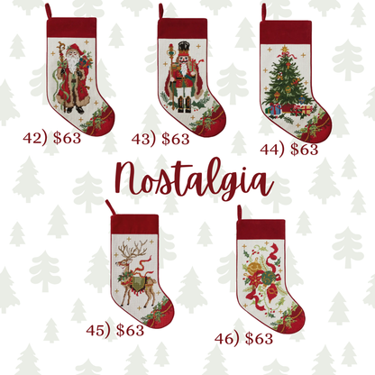 Nostalgia Needlepoint Christmas Stockings